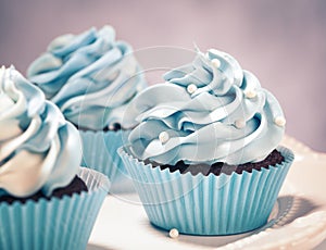 Blue Cupcakes photo