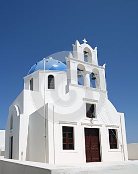 Blue cupola on Greek church