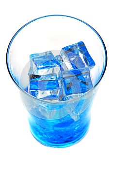 blue curacao drink isolated