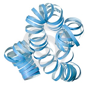 Blue curly party streamer