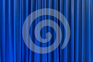 Blue curtain use for background