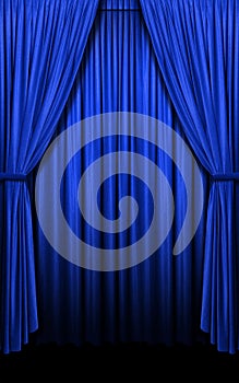 Blue Curtains in vertical format