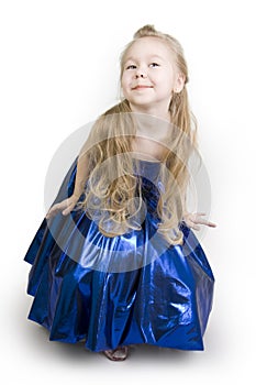 Blue curtsy Princess.