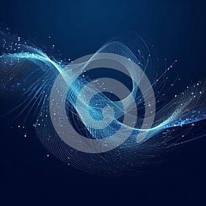 blue curve abstract background