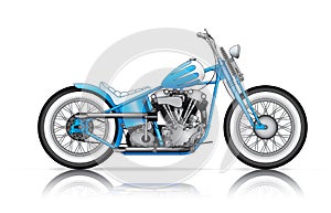 Blue custom bobber photo