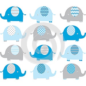 Blue Cute Elephant Collections