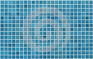 Blue or cyan tile wall