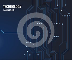 Blue cyber circuit future technology concept background