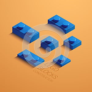 3d izometric number of new year. 3d izometric number 2018 from constructor bricks
