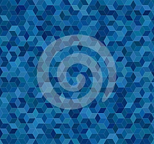 Blue 3d cube mosaic pattern background