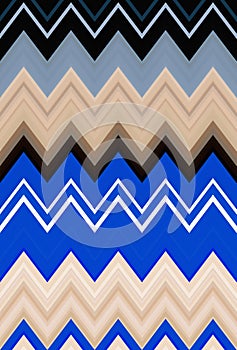 Blue dark chevron zigzag pattern. design mosaic photo