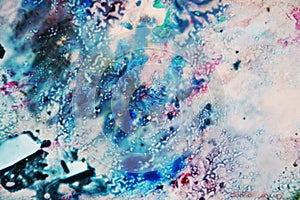 Blue dark pink paint, soft mix colors, painting spots background, watercolor colorful abstract background