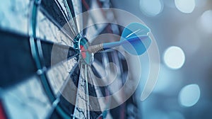 The dart hitting the bullseye.AI generated image