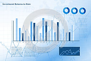 Analysis banking blue business chart data