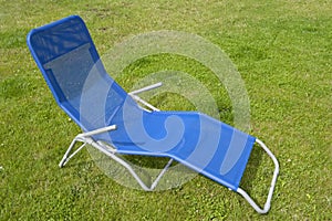 Blue deckchair