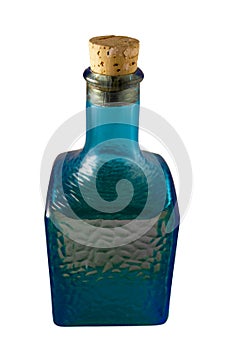Blue Decorative bottle upper view