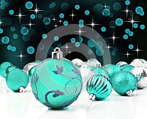 Blue decorative christmas ornaments