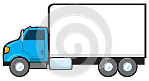 Blue Delivery Truck