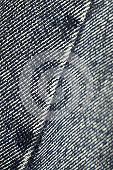 Blue demin fabric texture background.