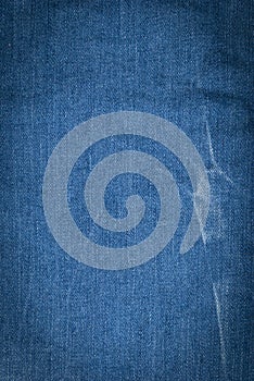 Blue denim background of rough cloth