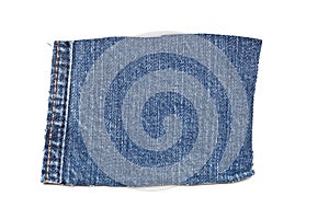Blue denim cotton jeans patch