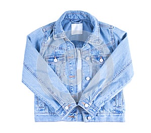 Blue denim jacket isolated