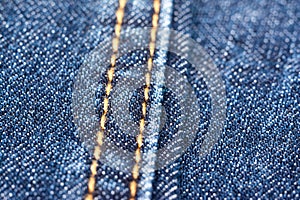 Blue Denim Jeans Texture With Seams