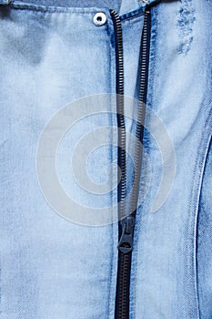 Blue Denim Jeans Texture with Zipper