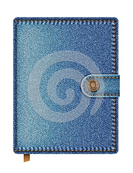 Blue denim notebook