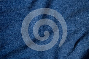 Blue denim texture. Closeup of denim jacket elements. Background for banner, poster or adrift