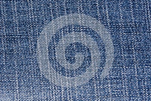 Blue denim texture. Macro photo of fabric