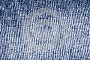 Blue denim texture. Macro photo of fabric