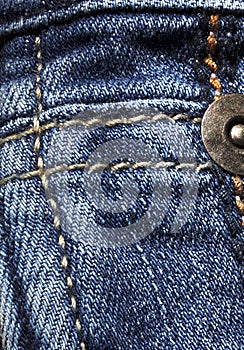 Blue denim texture with seams