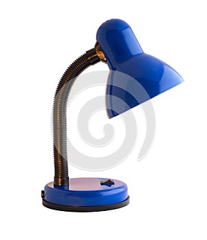 Blue desk lamp