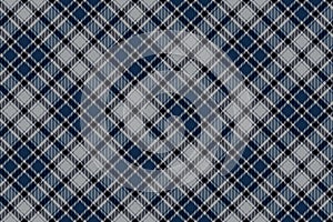 Blue diagonal plaid seamless fabric pattern