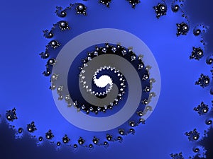 Blue diamond circles, fractal, cosmic shapes, futuristic surreal galaxy fractal, lights, abstract background, graphics