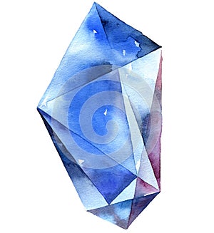 Blue diamond crystal