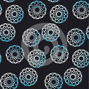 Blue diamond shape polka dot