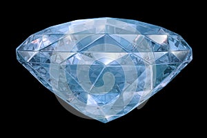 Blue diamond with soft edges