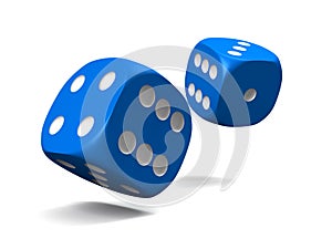 Blue dice