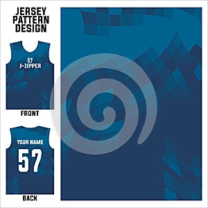Blue digital abstract concept vector jersey pattern template for printing or sublimation sports uniforms