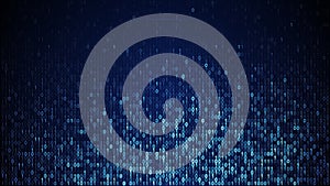 Blue digital binary data code