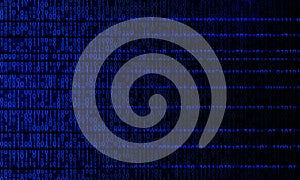 Blue digital binary lines