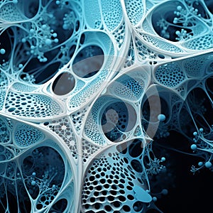 Blue Digital Image With Abstract Design Inspired By Biomimicry photo