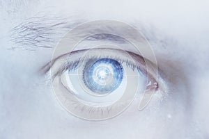 Blue digital male eye