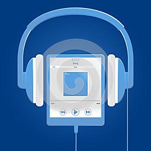 Blue digital music player