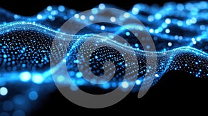 Blue Digital Waveform