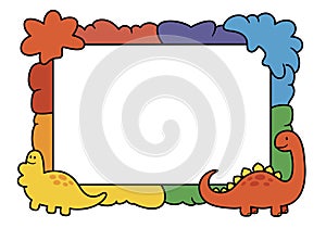 Dinosaur border clip art