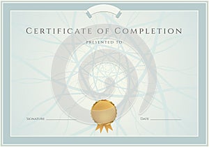 Blue Diploma / Certificate background and border