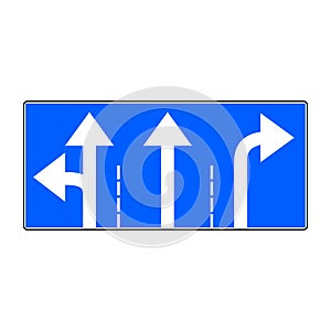 Blue direction road sign vetor